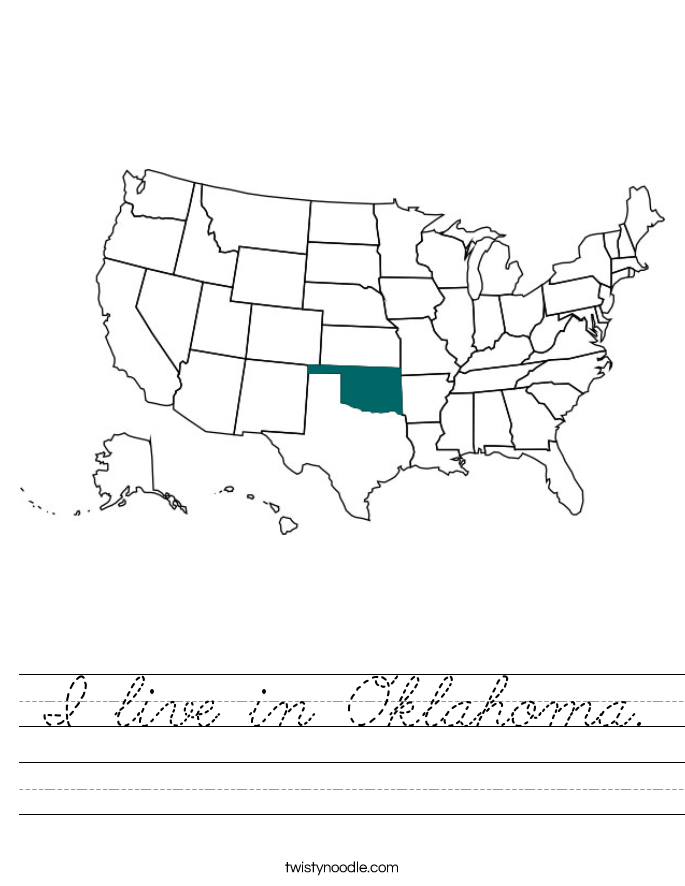 I live in Oklahoma. Worksheet