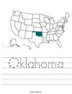 Oklahoma Handwriting Sheet