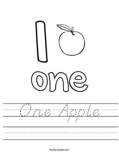 One Apple Worksheet