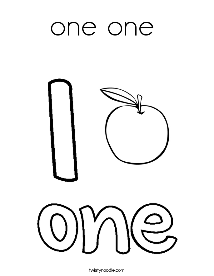 one one  Coloring Page