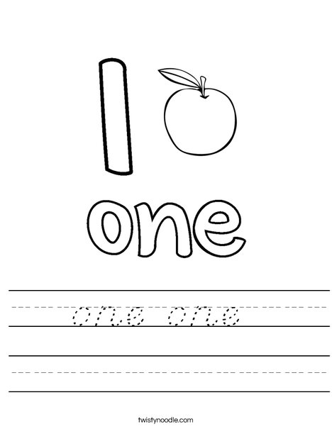 One Apple Worksheet