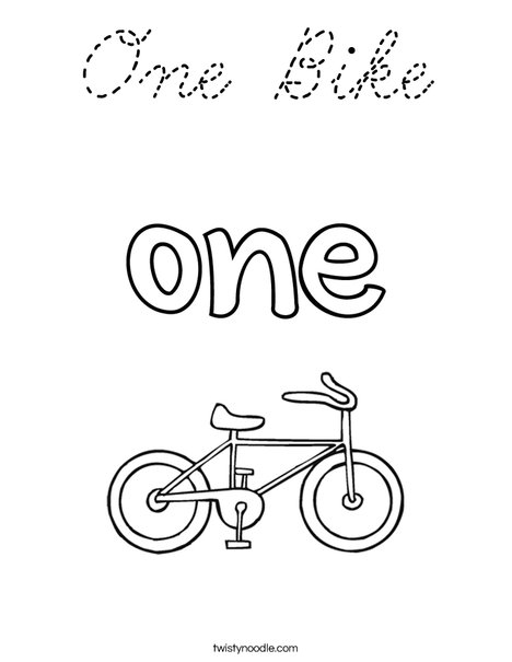 One Bike Coloring Page