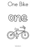 One Bike Coloring Page