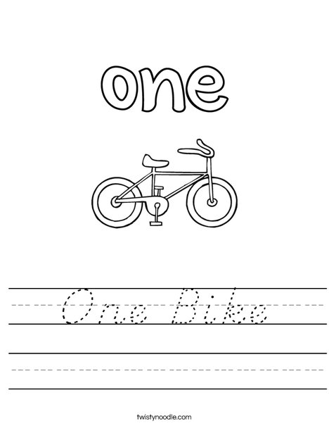 One Bike Worksheet