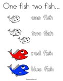 One fish two fish Coloring Page