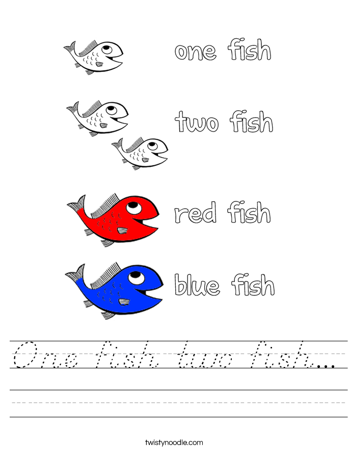 One fish two fish... Worksheet