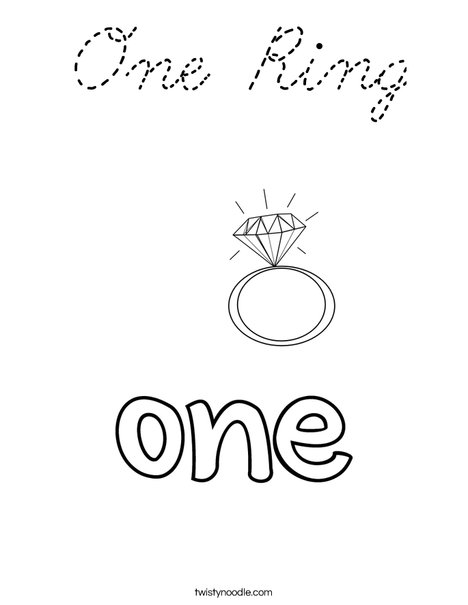 One Ring Coloring Page