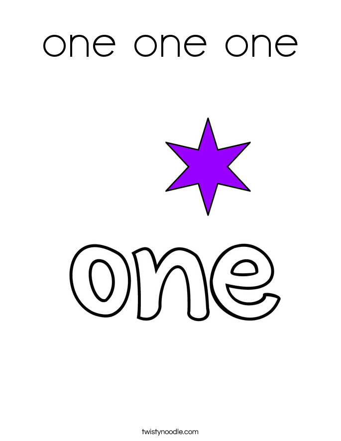 one one one Coloring Page