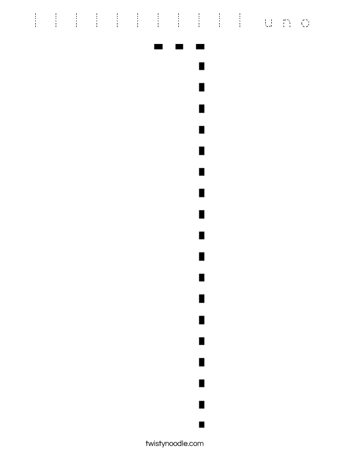 1 1 1 1 1 1 1 1 1 1 1  u n o  Coloring Page