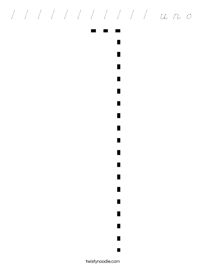 1 1 1 1 1 1 1 1 1 1 1  u n o  Coloring Page