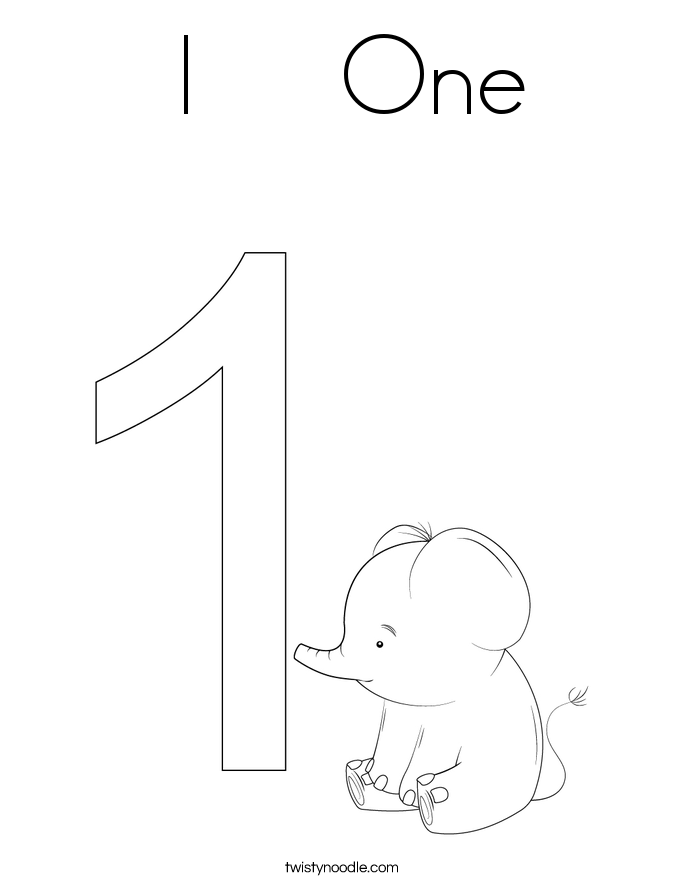 1    One Coloring Page