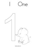 1    One Coloring Page