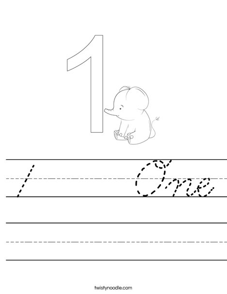 Elephant One Worksheet