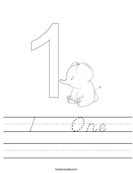 Elephant One Worksheet