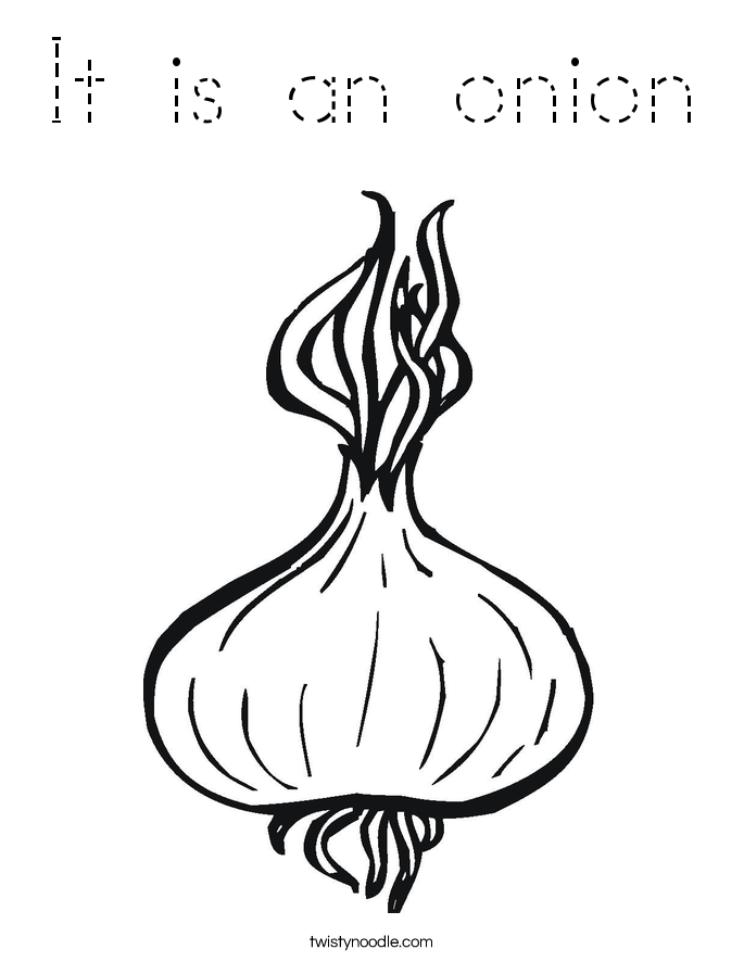 It is an onion Coloring Page