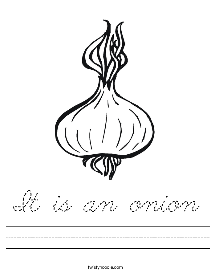 It is an onion Worksheet