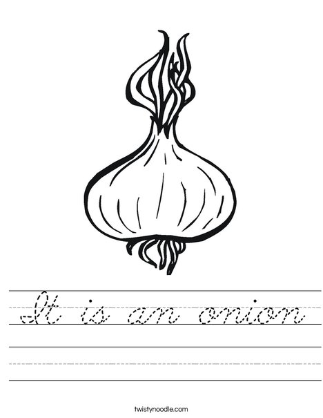 Onion Worksheet