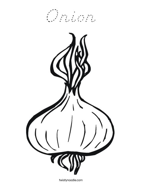 Onion Coloring Page