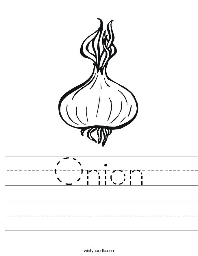 Onion Worksheet