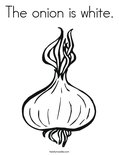 The onion is white. Coloring Page