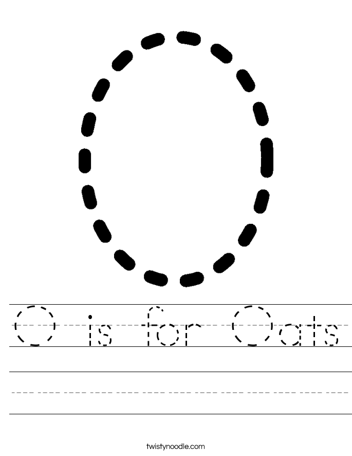O is for Oats Worksheet
