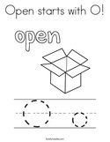Open starts with O Coloring Page