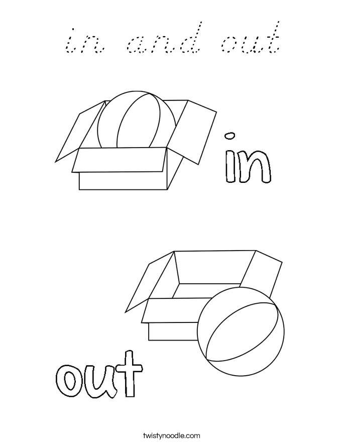 in and out Coloring Page
