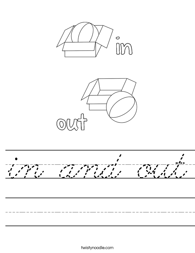 in and out Worksheet