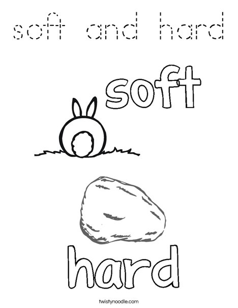 Opposites- Soft and Hard Coloring Page