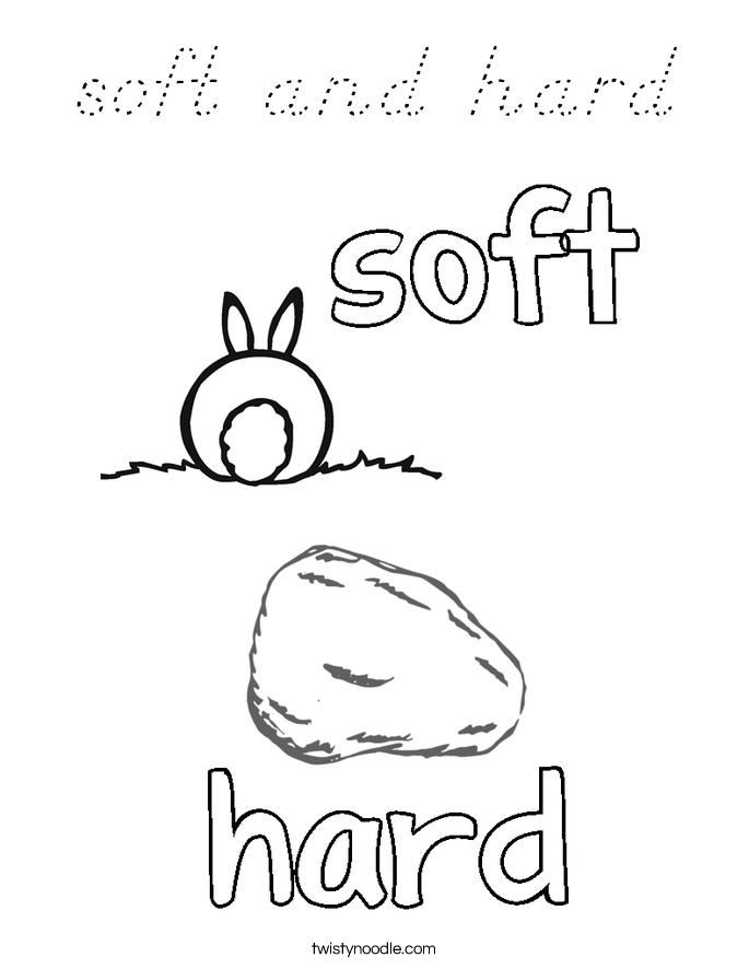 soft and hard Coloring Page