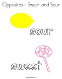 Opposites- Sweet and Sour Coloring Page