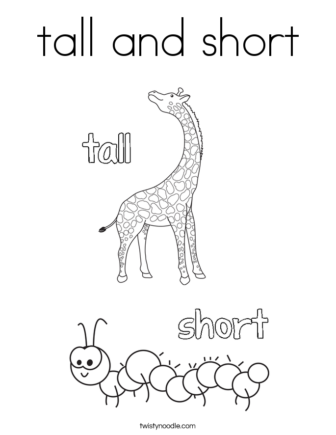 tall and short Coloring Page