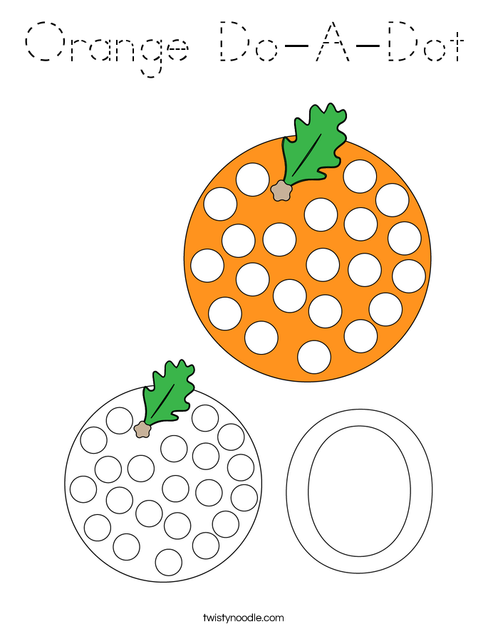 Orange Do-A-Dot Coloring Page