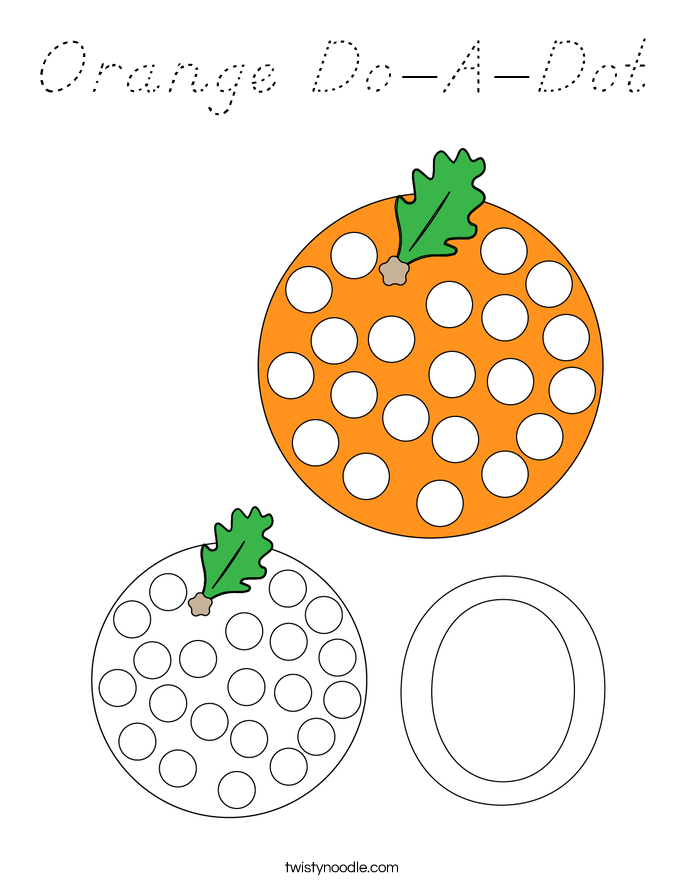 Orange Do-A-Dot Coloring Page