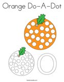 Orange Do-A-Dot Coloring Page