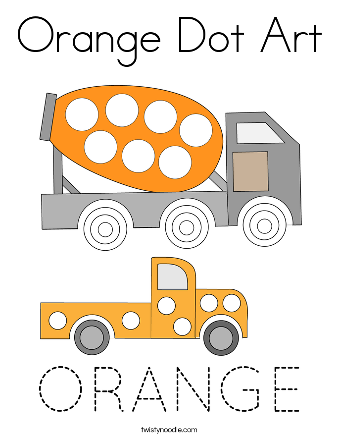 Orange Dot Art Coloring Page