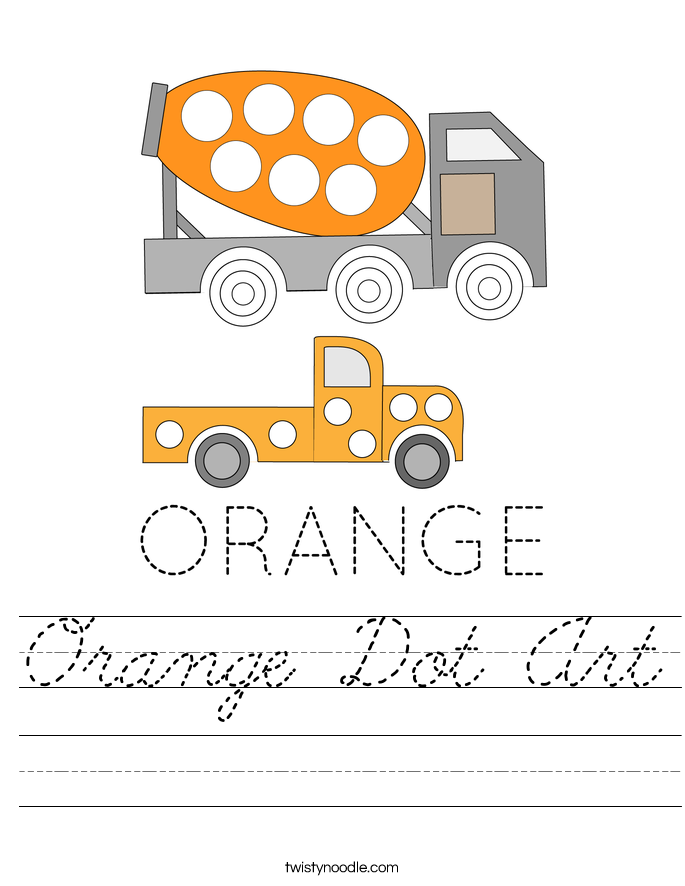 Orange Dot Art Worksheet