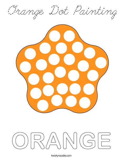 Orange Dot Painting Coloring Page