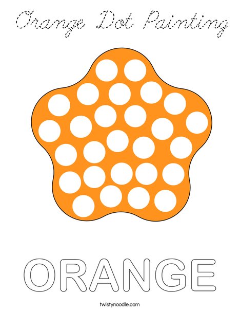 Orange Dot Painting Coloring Page