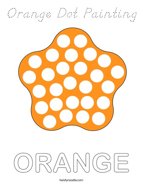 Orange Dot Painting Coloring Page