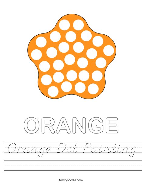 Orange Dot Painting Worksheet