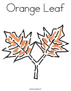 Orange Leaf Coloring Page