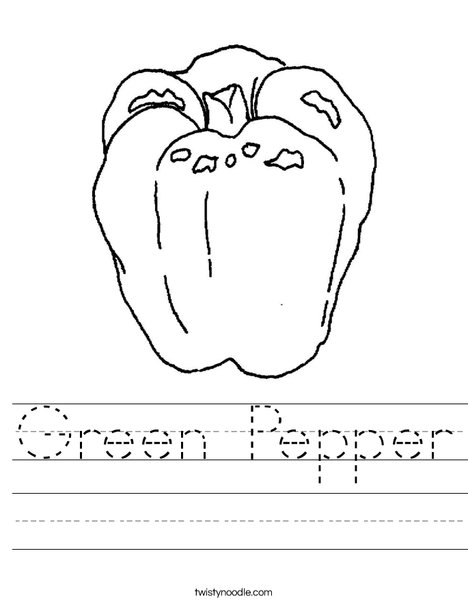 Orange Pepper Worksheet