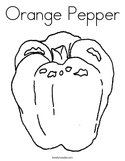 Orange Pepper Coloring Page