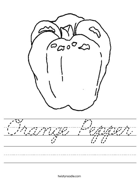Orange Pepper Worksheet