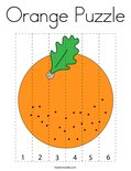 Orange Puzzle Coloring Page