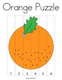 Orange Puzzle Coloring Page