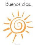  Buenos dias. Coloring Page