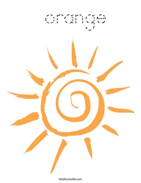 Orange Sun Coloring Page