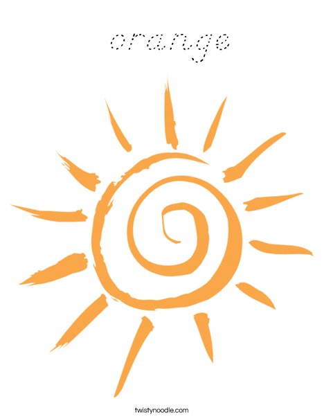 Orange Sun Coloring Page